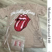 Medium Rollingstones tan lace destroyed