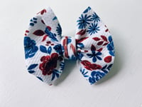 Image 1 of Patriotic floral | Classic Bow 