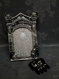 Image 1 of Gothic black ornate framed preserved web  2