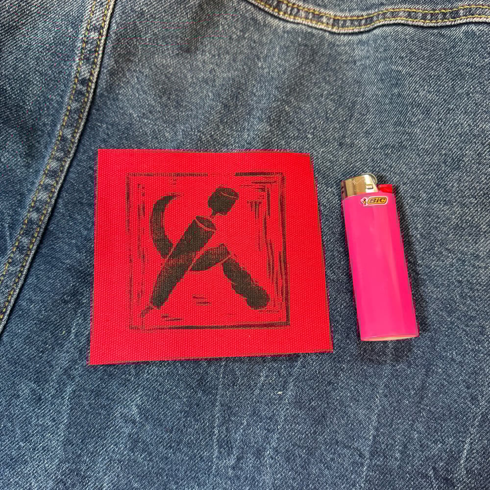 Image of Hitachi and Sickle Canvas Patch (Raw Edge, Sew-On)