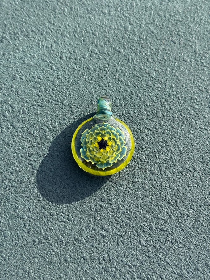 Image of  Blue and yellow Mandala flower