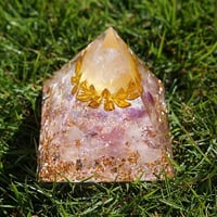 Image 2 of Crystal Lotus Pyramid 80mm