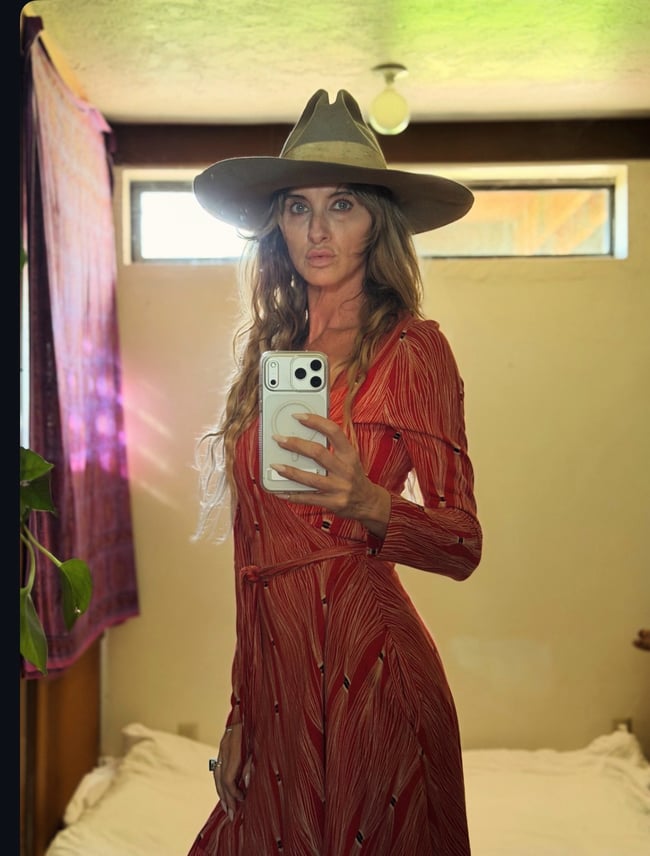 early 1970s Diane von Furstenberg red tassels jersey wrap dress italy 