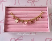 Image 3 of Gold Plated Coquette Halloween Fall Charm Bracelet 