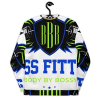 Image 2 of BOSSFITTED Neon Green and Blue Unisex Bomber Jacket