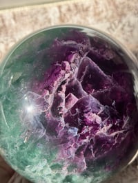 Image 10 of XXL 20LB RAINBOW FLUORITE SPHERE -CHINA- A