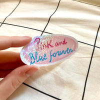 Image 2 of pink and blue forever sticker