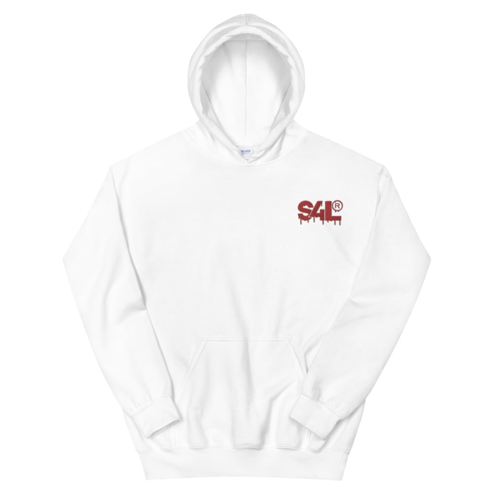 Image of Unisex Hoodie White/Red S4L Hoodie