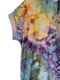 Image 7 of S 100% Cotton Short T-Shirt Dress with Pockets in Appalachian Sunset Watercolor