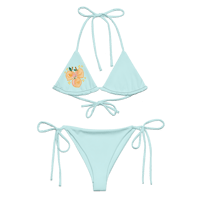 Image 1 of Peaches and Sparkles string bikini