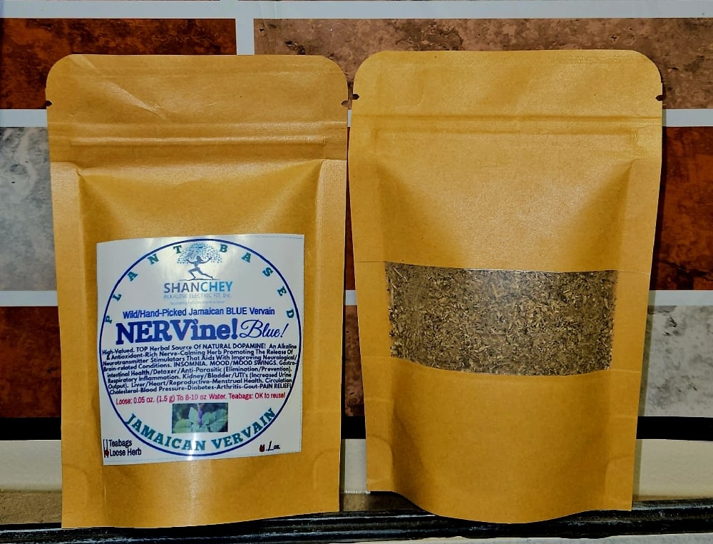 NERVine! Wild Jamaican Blue Vervain. Depression-Anxiety-Dopamine-Insomnia-Respiratory-Headaches.