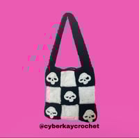 Image 1 of Black and White Skull Bag 
