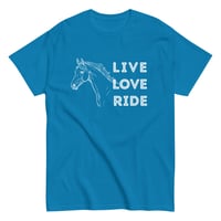 Image 13 of Unisex classic tee, Live Love Ride Western Horse Shirt Unisex Cowgirl Equestrian Graphic Tee