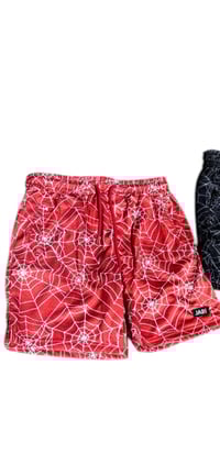 Image 1 of Red Web Shorts