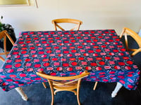 Image 1 of Tablecloth - JP Banksia (Red/Blue)