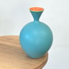 Egyptian Blue Bud Vase with Flared Rim