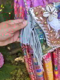 Image 5 of Chilean Bag - white tassles / fringes and Silver strap 3