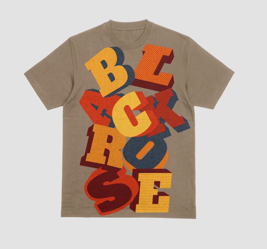 Image of BLACK ROSE SCRAMBLE TEE (BROWN)