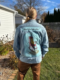 Image of 2XL Red Rocking Chair Longsleeve Demin Shirt