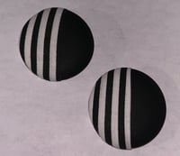 Image 2 of Large Black/White Earrings 
