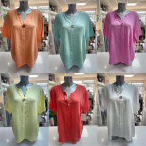 Image of Cheese Cloth Button Top