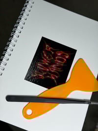 Image 1 of SLOWER HANDS STENCIL KEEPER BOOK + TWEEZERS + SCRAPER