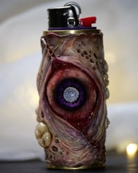 Image 17 of  Bic lighter sleeve, original sculpt, functional art, Glow in the dark, flash reflective OOAK 