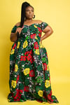 Custom Off Shoulder Maxi Dress w/Split 