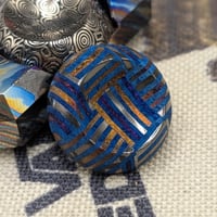 Image 1 of Preorder Sphere/ Chubby Button out of Basket Weave Zircuti in Etched&Flamed Finish