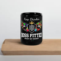 Image 1 of BossFitted Large Black Glossy Mug