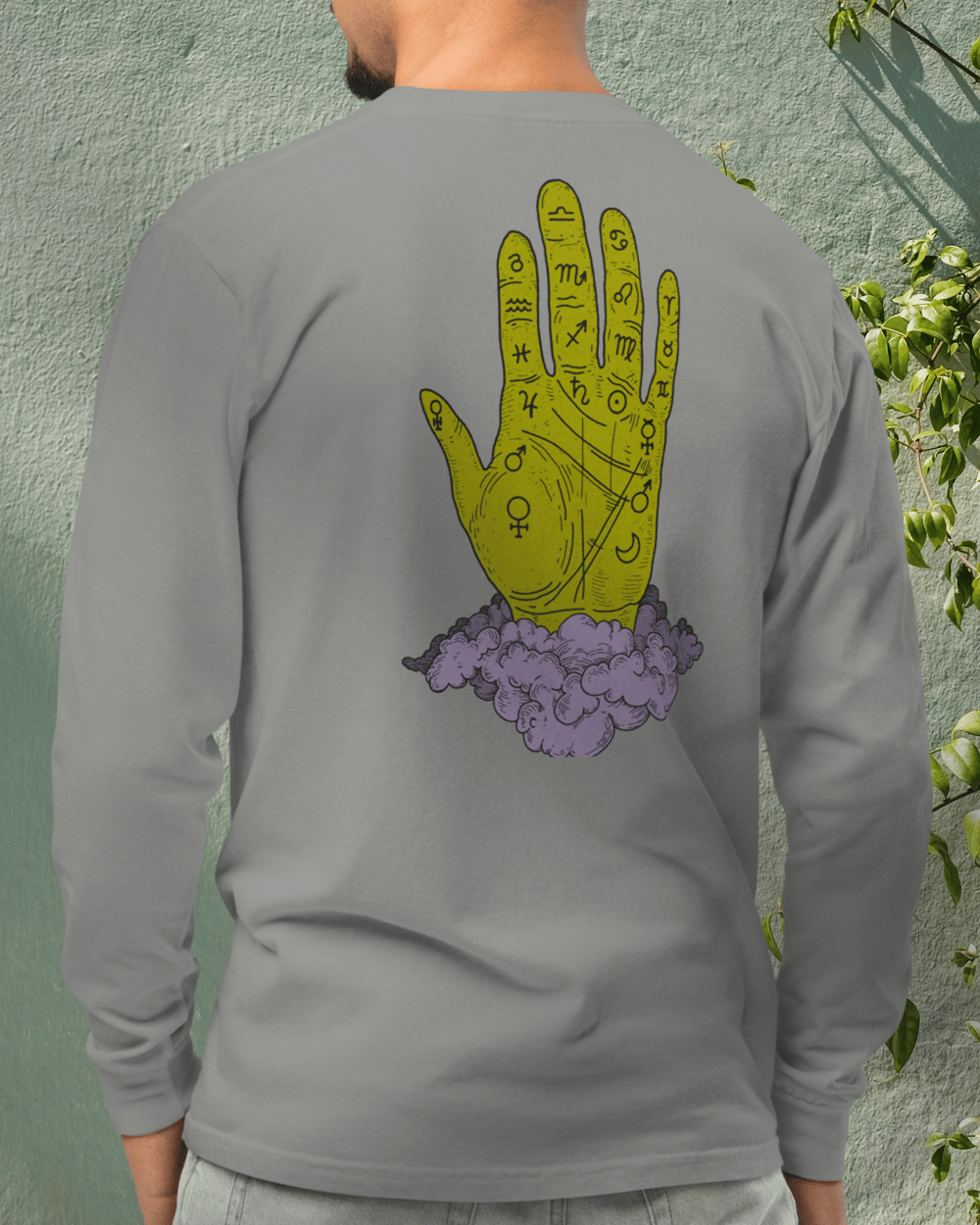 Image of Palmistry Hand Long Sleeve T-Shirt
