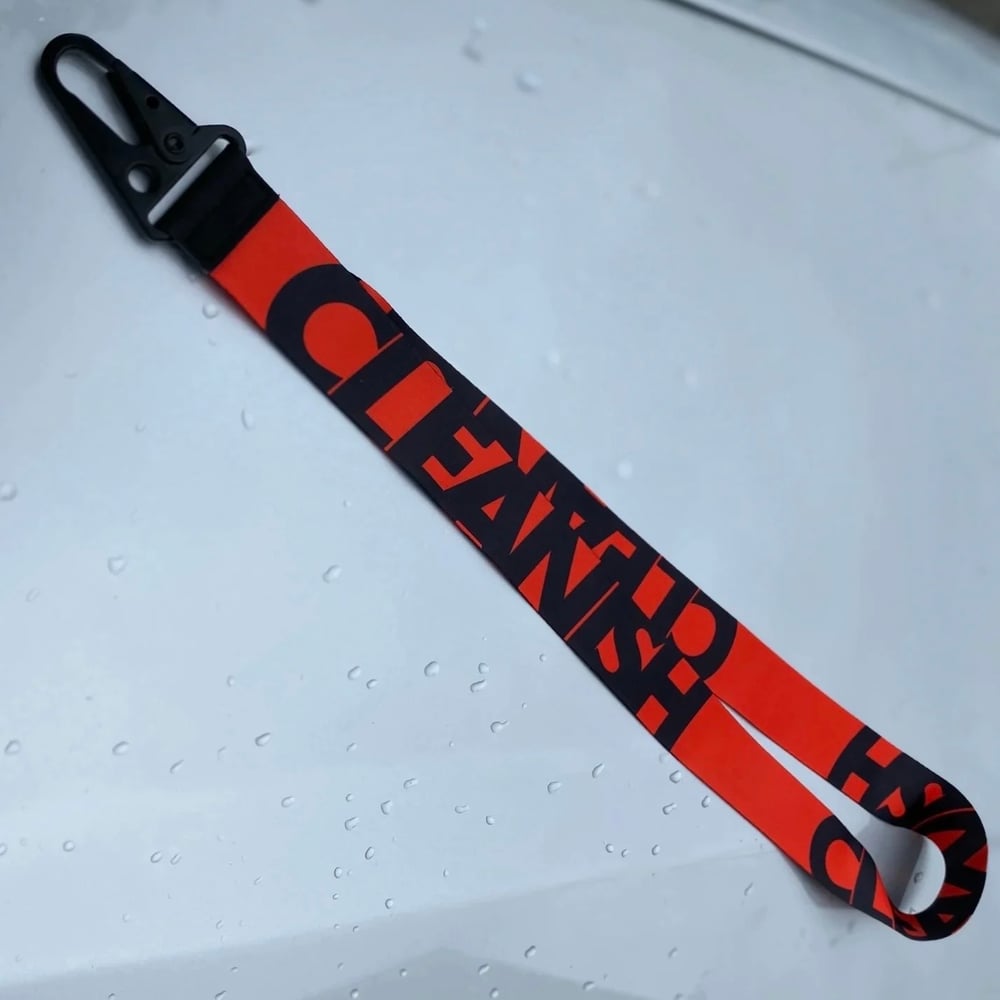 Red & Black Print Lanyard 