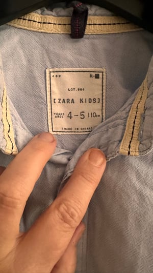 Image of Hemdchen blau, uni, Grösse 110cm