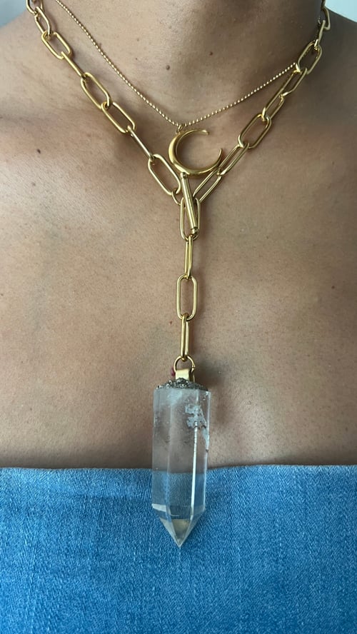 Image of SUN BEAM • Clear Quartz Crystal Necklace
