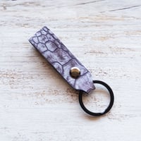 Image 2 of Ostrich Leg Keychain - Faded Violet