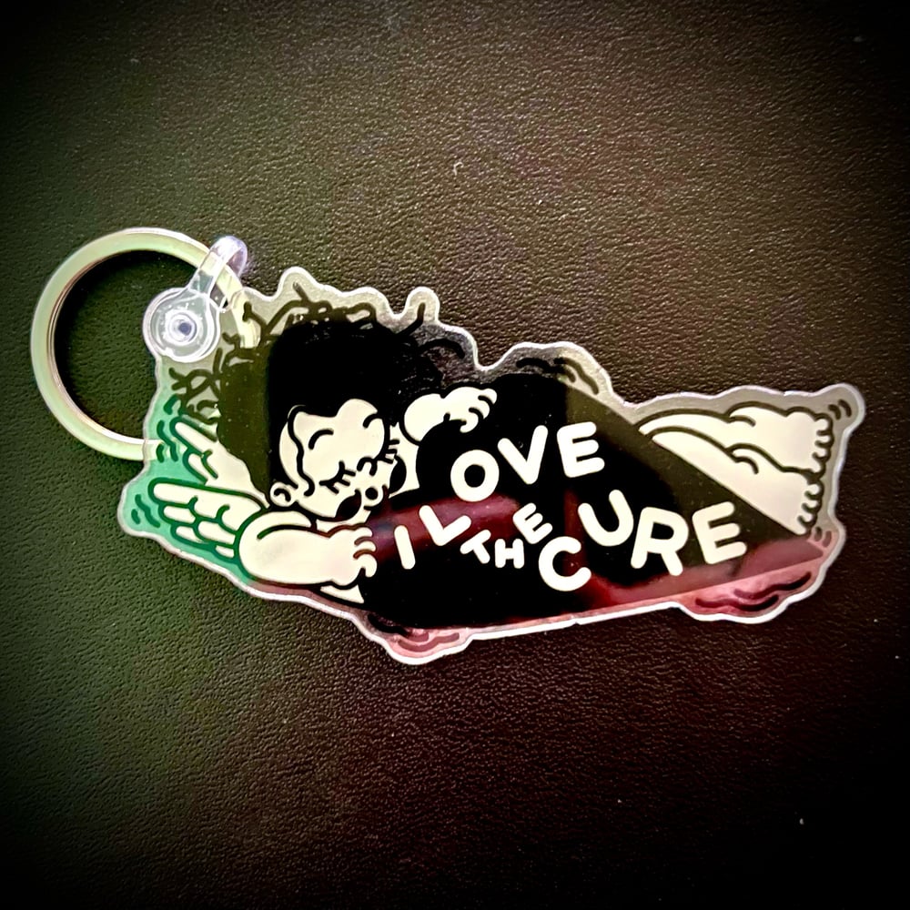 Image of LIMITED the cure sticker pack with acrylic keychain