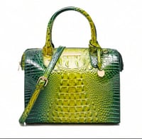 Image 1 of Green crocodile tote bag