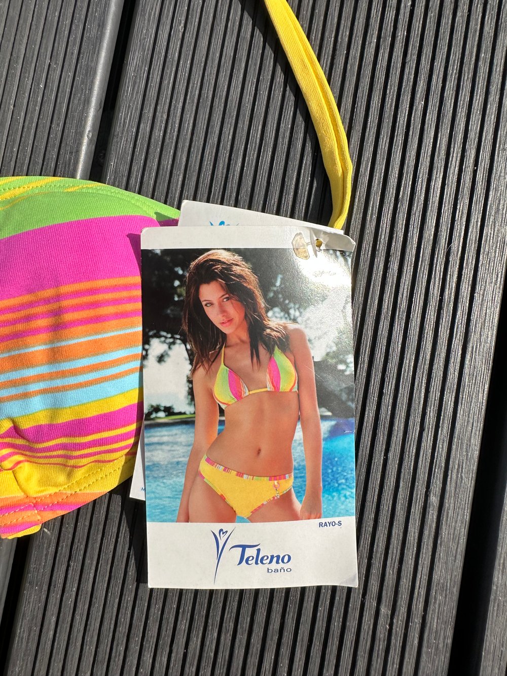 Image of 90's Pastel Rainbow Bikini 6-8