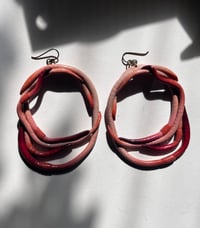 Image 1 of Worm Cluster Hoops (textured)