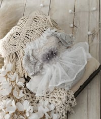 Image 1 of Newborn Photo Dress – Grey White Body Prop