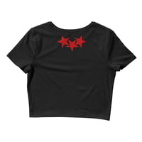 Image 4 of MUERTE CROP TOP B/W (RED)