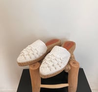 Image 2 of Crochet Mules - White