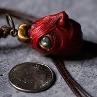 Image 10 of Egg of the King big eyes pendant, OOAK,
