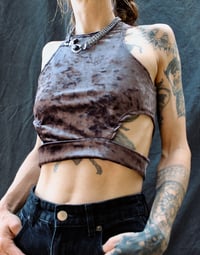 Image 3 of YARA Top, purple velour 