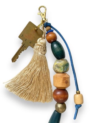 Image of BEAD & TASSEL BAG CHARM #1