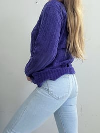 Image 3 of Vintage purple velvet sweater // L