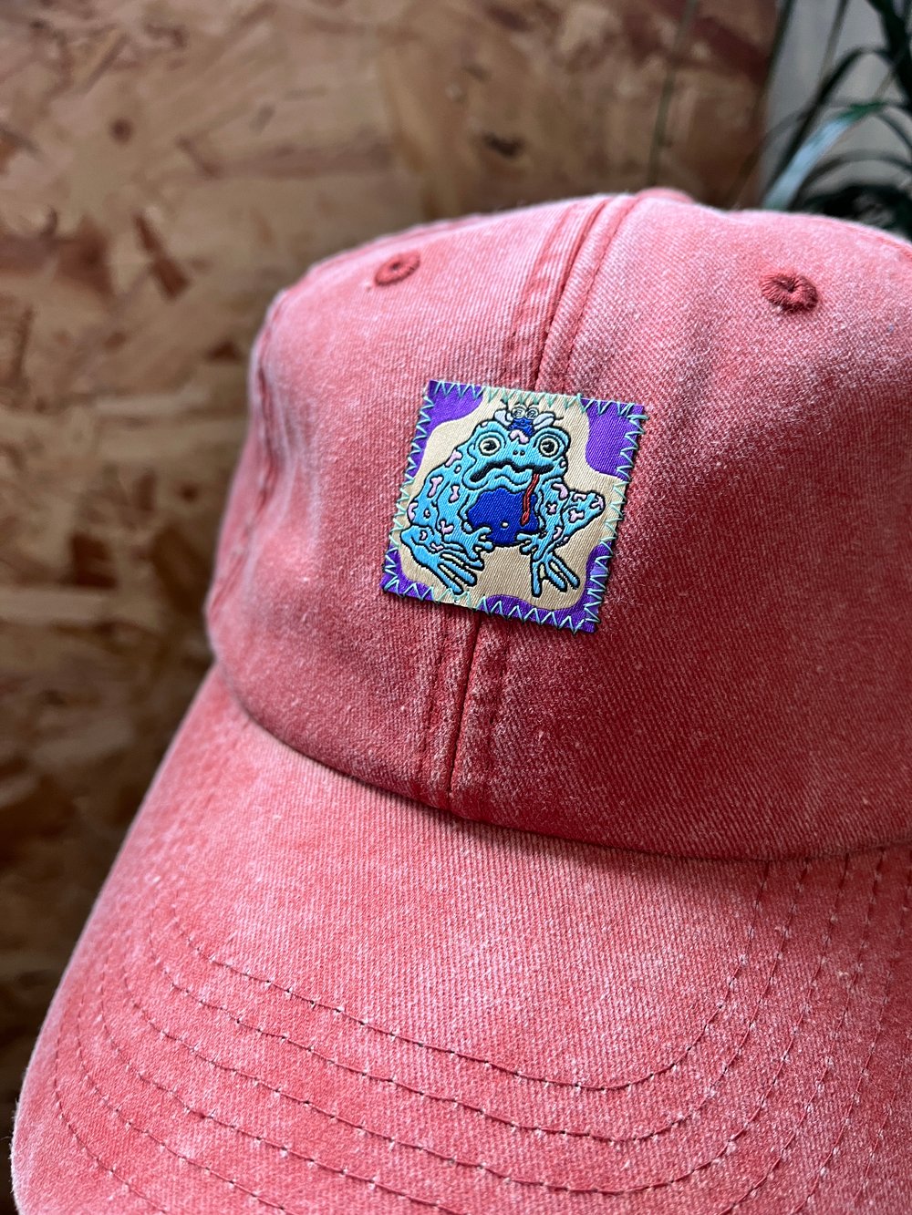 Image of Burnt Orange Psychedelic Frog Dad Cap