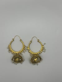 Image 1 of Jhumka with pearls