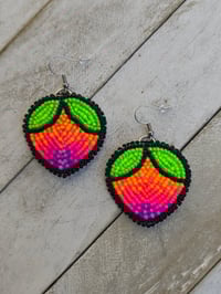 Image 1 of Neon Strawberry earrings 