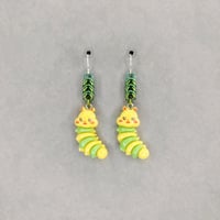 Image 4 of Striped Caterpillar Earrings